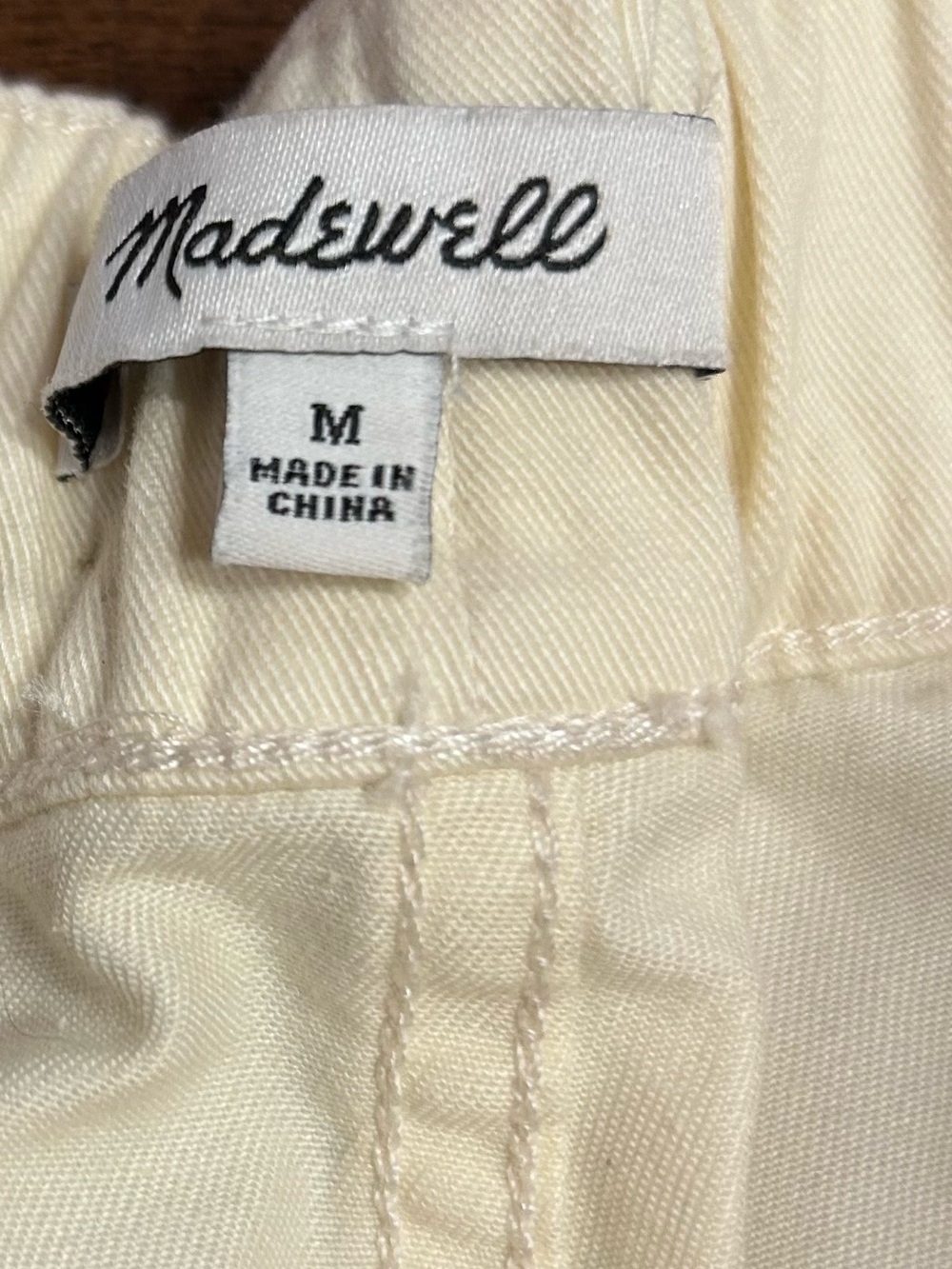 Madewell Cargo Joggers Size Medium Cream Cotton High Rise Pull-On MSRP 118.00 - Picture 14 of 14